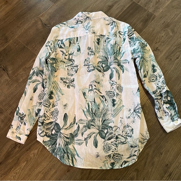 Core Life linen blouse hidden button front medium - Picture 4 of 11